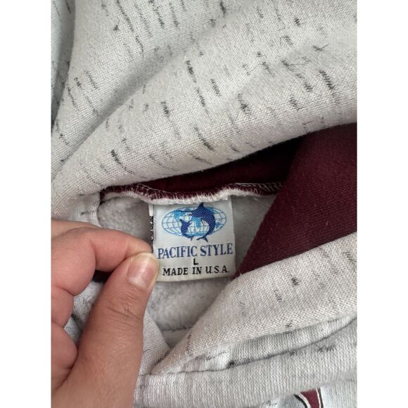 Gray Vintage Pacific Style Great Outdoors Montana Size Large Graphic Sweatshirt - Picture 6 of 7